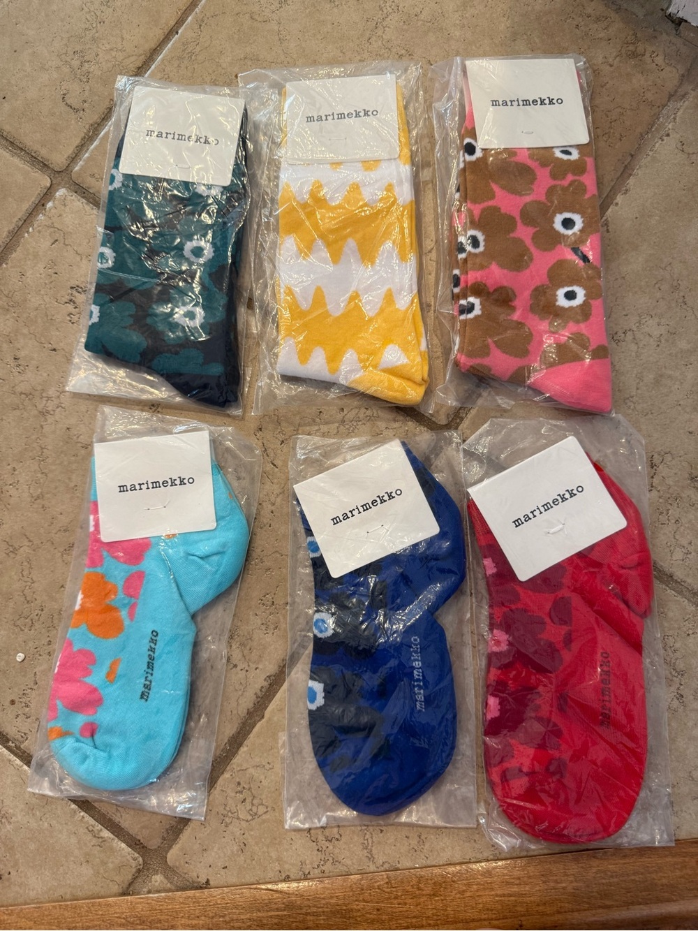 Marimekko Patterned Crew Socks - Assorted Colors